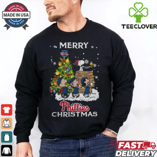 2024 Philadelphia Phillies Snoopy And Friends Merry Christmas Shirt