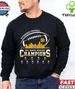 2024 Pittsburgh American Football AFC North Champions 2002 2024 Skyline Shirt