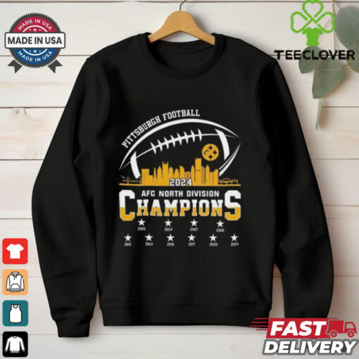 2024 Pittsburgh American Football AFC North Champions 2002 2024 Skyline Shirt
