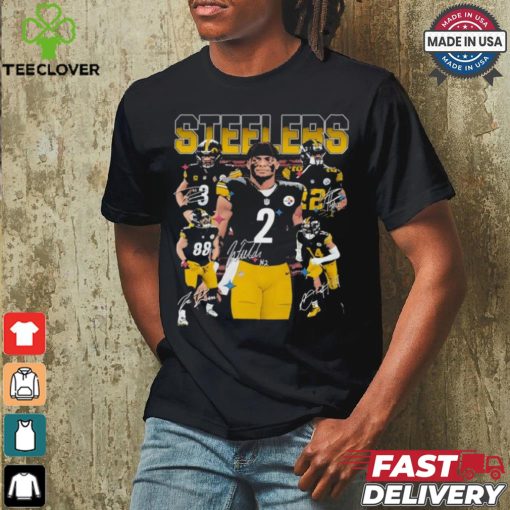2024 Pittsburgh Steelers Football player signatures graphic shirt