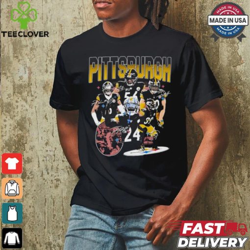 2024 Pittsburgh Steelers Football signatures graphic shirt