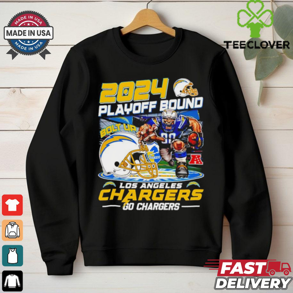 2024 Playoff Bound Go Los Angeles Chargers Mascot Football shirt 2024 Playoff Bound Go Los Angeles Chargers Mascot Football shirt