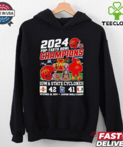 2024 Pop Tarts Bowl Champions Mascots Iowa State Cyclones vs Miami Hurricanes Camping World Stadium shirt