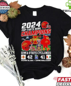 2024 Pop Tarts Bowl Champions Mascots Iowa State Cyclones vs Miami Hurricanes Camping World Stadium shirt