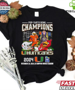 2024 Pop Tarts Bowl Champions Miami Hurricanes Mascots at Camping World Stadium shirt