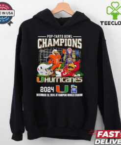 2024 Pop Tarts Bowl Champions Miami Hurricanes Mascots at Camping World Stadium shirt