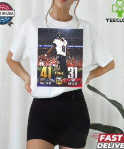 2024 Poster Baltimore Ravens 41 – 31 Tampa Bay Buccaneers The Ravens Get The W On The Road And Their 5th Straight Win t shirt