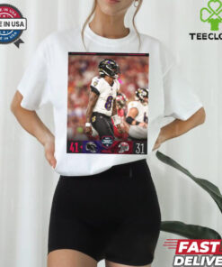2024 Poster Final Baltimore Ravens 41 – 31 Tampa Bay Buccaneers NFL Monday Night Football t shirt
