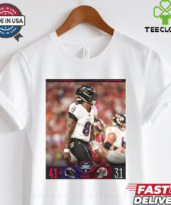 2024 Poster Final Baltimore Ravens 41 – 31 Tampa Bay Buccaneers NFL Monday Night Football t shirt