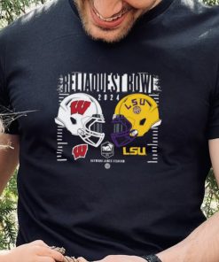 2024 Reliaquest Bowl Wisconsin Badgers vs LSU Tigers helmet shirt