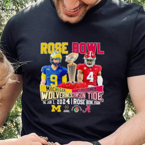 2024 Rose Bowl J. J. McCarthy Michigan Wolverines vs Jalen Milroe Alabama Crimson Tide hoodie, sweater, longsleeve, shirt v-neck, t-shirt