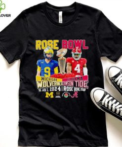 2024 Rose Bowl J. J. McCarthy Michigan Wolverines vs Jalen Milroe Alabama Crimson Tide hoodie, sweater, longsleeve, shirt v-neck, t-shirt