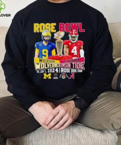 2024 Rose Bowl J. J. McCarthy Michigan Wolverines vs Jalen Milroe Alabama Crimson Tide hoodie, sweater, longsleeve, shirt v-neck, t-shirt