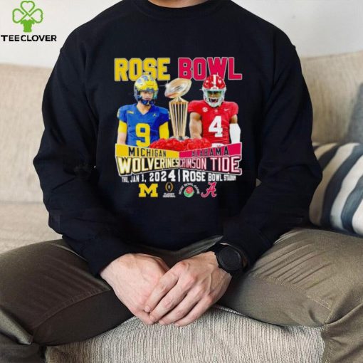 2024 Rose Bowl J. J. McCarthy Michigan Wolverines vs Jalen Milroe Alabama Crimson Tide hoodie, sweater, longsleeve, shirt v-neck, t-shirt