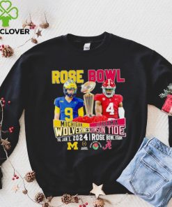 2024 Rose Bowl J. J. McCarthy Michigan Wolverines vs Jalen Milroe Alabama Crimson Tide hoodie, sweater, longsleeve, shirt v-neck, t-shirt