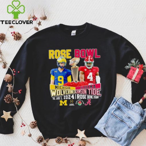 2024 Rose Bowl J. J. McCarthy Michigan Wolverines vs Jalen Milroe Alabama Crimson Tide hoodie, sweater, longsleeve, shirt v-neck, t-shirt