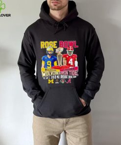 2024 Rose Bowl J. J. McCarthy Michigan Wolverines vs Jalen Milroe Alabama Crimson Tide hoodie, sweater, longsleeve, shirt v-neck, t-shirt