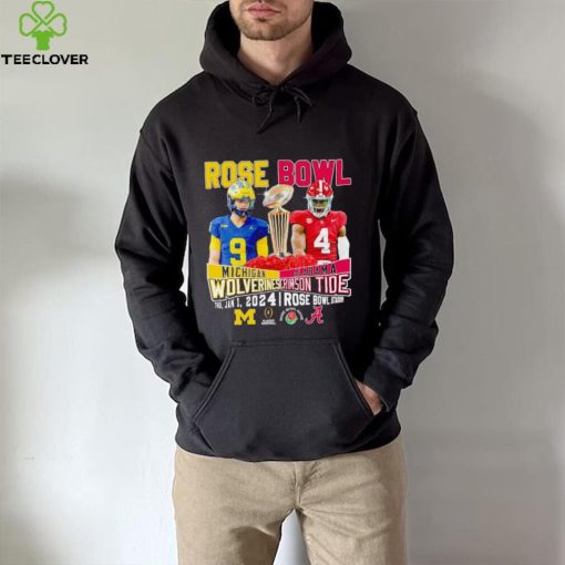 2024 Rose Bowl J. J. McCarthy Michigan Wolverines vs Jalen Milroe Alabama Crimson Tide hoodie, sweater, longsleeve, shirt v-neck, t-shirt