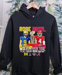 2024 Rose Bowl J. J. McCarthy Michigan Wolverines vs Jalen Milroe Alabama Crimson Tide hoodie, sweater, longsleeve, shirt v-neck, t-shirt