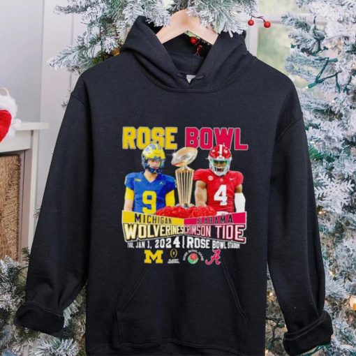 2024 Rose Bowl J. J. McCarthy Michigan Wolverines vs Jalen Milroe Alabama Crimson Tide hoodie, sweater, longsleeve, shirt v-neck, t-shirt