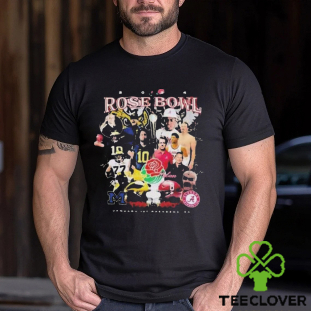 2024 Rose Bowl Michigan Wolverines Portnoy vs Alabama Crimson Tide Saban Players Unisex T Shirt 2024 Rose Bowl Michigan Wolverines Portnoy vs Alabama Crimson Tide Saban Players Unisex T Shirt