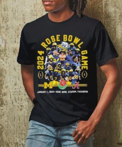 2024 Rose Bowl Michigan Wolverines Vs Alabama Crimson Tide January 1 2024 Rose Bowl Stadium Pasadena Shirt