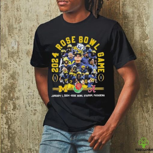 2024 Rose Bowl Michigan Wolverines Vs Alabama Crimson Tide January 1 2024 Rose Bowl Stadium Pasadena Shirt