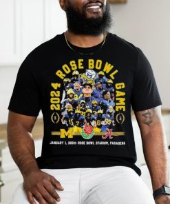 2024 Rose Bowl Michigan Wolverines Vs Alabama Crimson Tide January 1 2024 Rose Bowl Stadium Pasadena Shirt