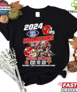 2024 SEC Champions Georgia Bulldogs 22-16 score shirt.