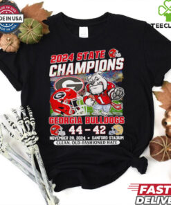 2024 State Champions Georgia Bulldogs 44 42 GT Georgia Tech Yellow Jackets shirt
