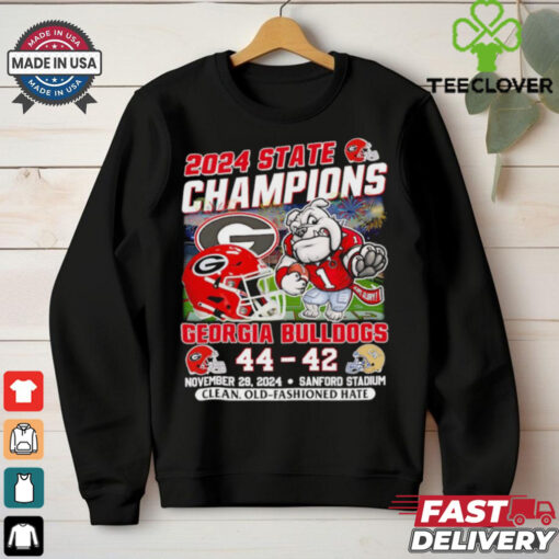 2024 State Champions Georgia Bulldogs 44 42 GT Georgia Tech Yellow Jackets shirt