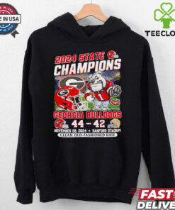 2024 State Champions Georgia Bulldogs 44 42 GT Georgia Tech Yellow Jackets shirt