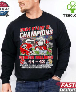 2024 State Champions Georgia Bulldogs 44 42 GT Georgia Tech Yellow Jackets shirt