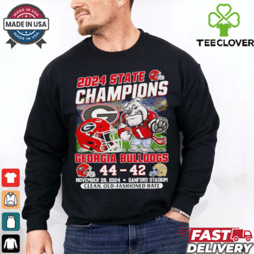 2024 State Champions Georgia Bulldogs 44 42 GT Georgia Tech Yellow Jackets shirt