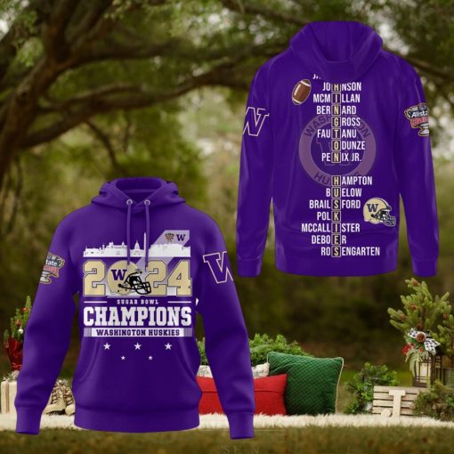 2024 Sugar Bowl Champions Washington Huskies Hoodie T Shirt