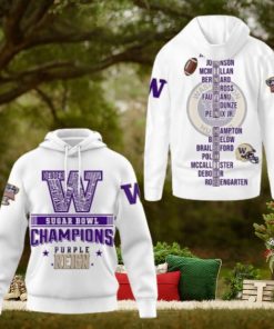 2024 Sugar Bowl Champions Washington Huskies Hoodie White Reign Hoodie 3D