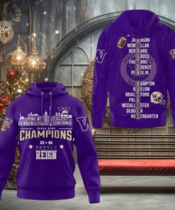 2024 Sugar Bowl Champions Washington Huskies Purple Reign Hoodie 3D