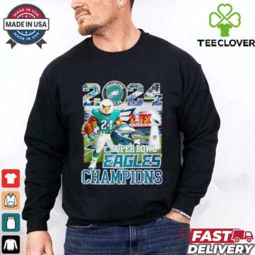2024 Super Bowl Lix Eagles Champions mascot shirt