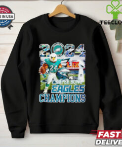 2024 Super Bowl Lix Eagles Champions mascot shirt
