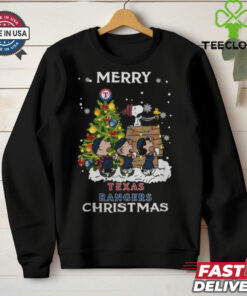 2024 Texas Rangers Snoopy And Friends Merry Christmas Shirt