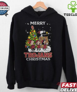 2024 Usc Trojans Snoopy And Friends Merry Christmas Shirt