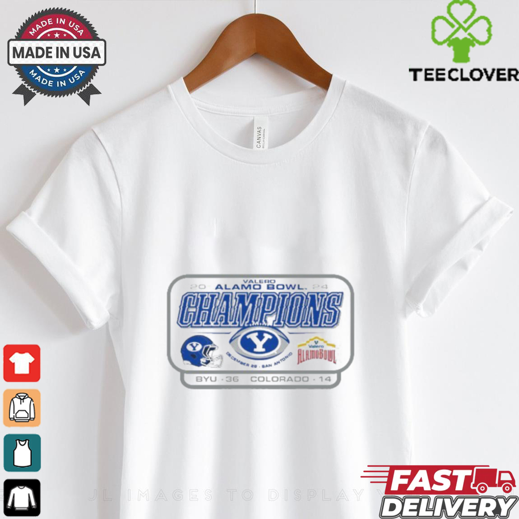 2024 Valero Alamo Bowl BYU Cougars Champions Score Shirt 2024 Valero Alamo Bowl BYU Cougars Champions Score Shirt