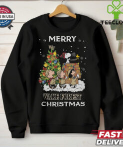 2024 Wake Forest Demon Deacons Snoopy And Friends Merry Christmas Shirt