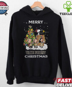 2024 Wake Forest Demon Deacons Snoopy And Friends Merry Christmas Shirt