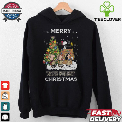 2024 Wake Forest Demon Deacons Snoopy And Friends Merry Christmas Shirt