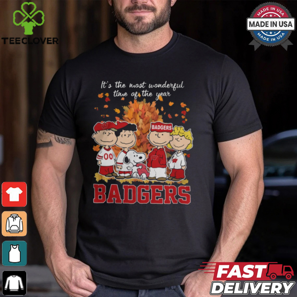 2024 Wisconsin Badgers x Peanuts Snoopy Is The Most Wonderful Time Of The Year Shirt 2024 Wisconsin Badgers x Peanuts Snoopy Is The Most Wonderful Time Of The Year Shirt