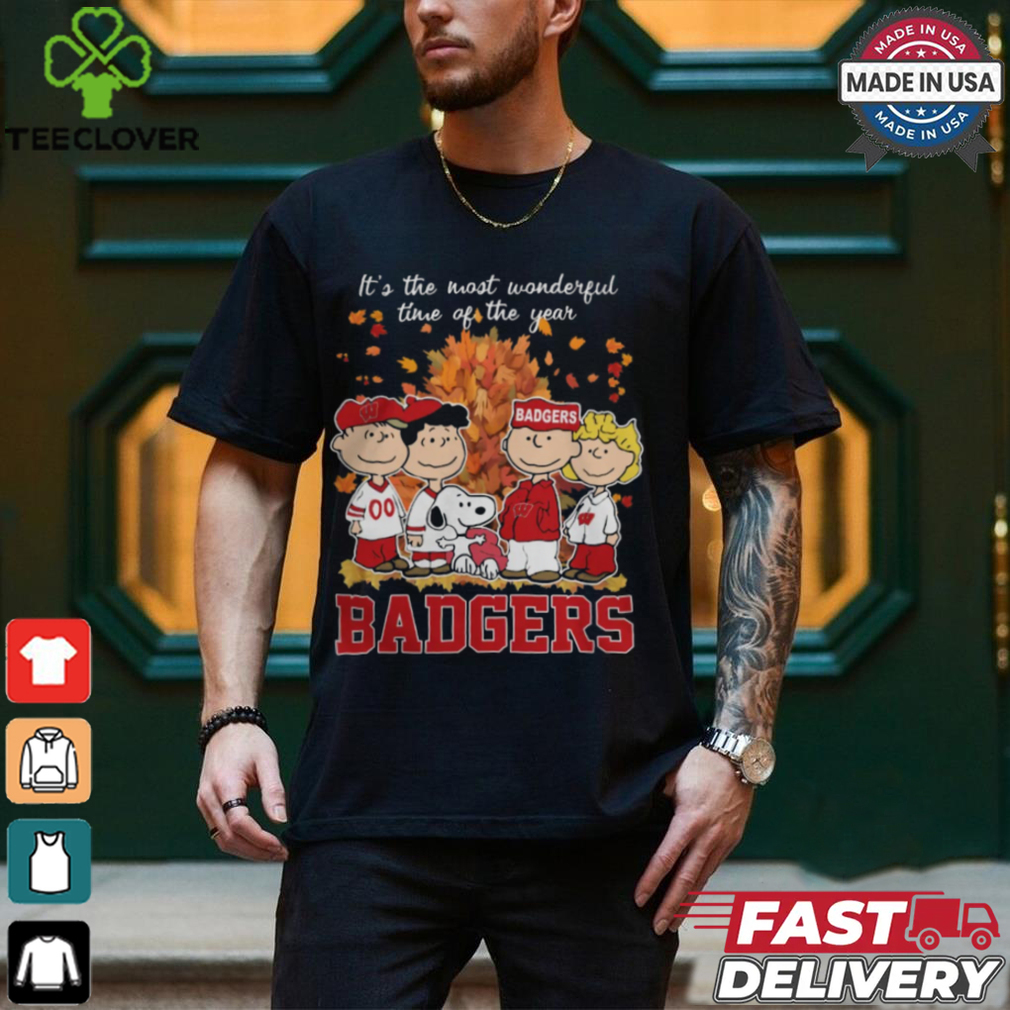 2024 Wisconsin Badgers x Peanuts Snoopy Is The Most Wonderful Time Of The Year Shirt 2024 Wisconsin Badgers x Peanuts Snoopy Is The Most Wonderful Time Of The Year Shirt