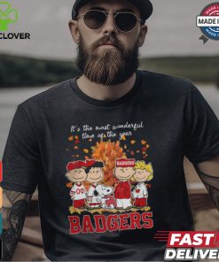 2024 Wisconsin Badgers x Peanuts Snoopy Is The Most Wonderful Time Of The Year Shirt