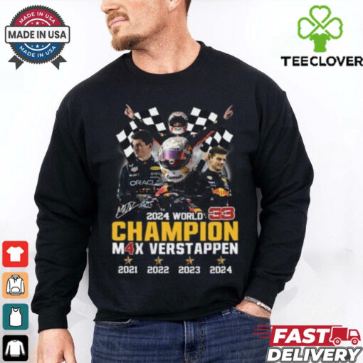 2024 World 33 Champions Max Verstappen Signature Unisex T Shirt