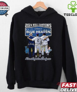 2024 World Champions Welcome To Blue Heaven Los Angeles Dodgers Signature Unisex T Shirt